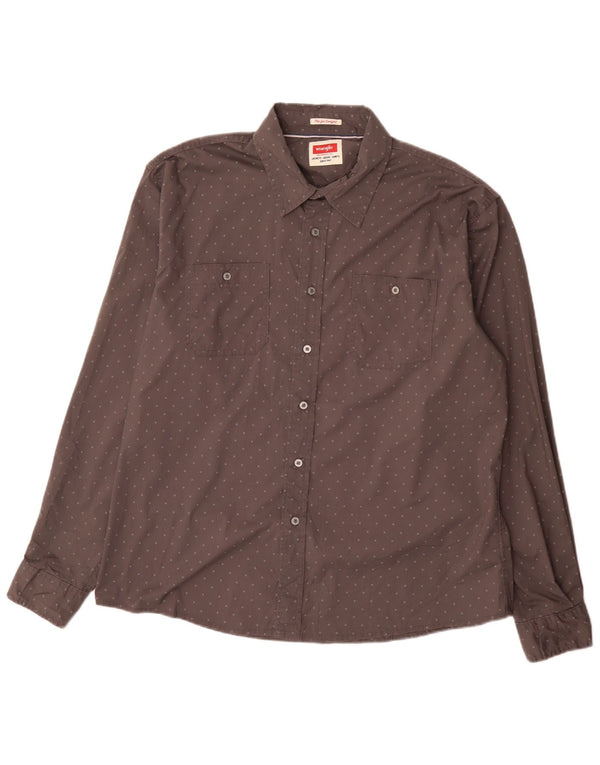 Wrangler Chemise Flex for Comfort Regular Fit XL en coton à pois pour homme Gris