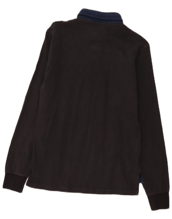 North Sails Polo de Rugby Graphique Homme Petit Noir Colorblock