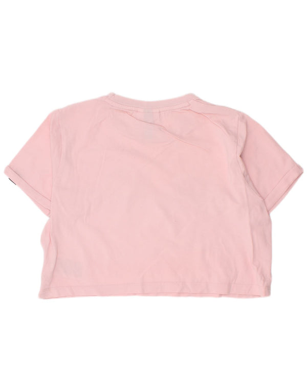 Ellesse T-shirt court graphique pour fille 10-11 ans Rose Coton