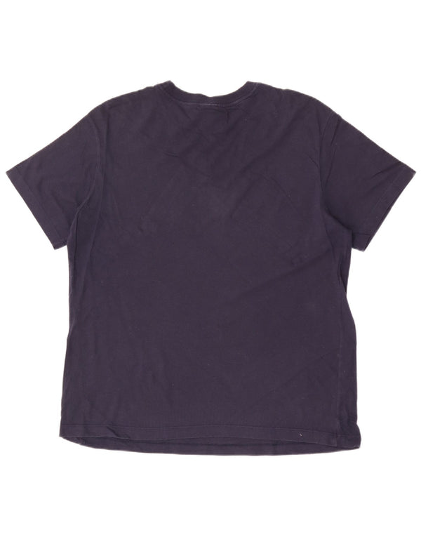 Nike T-shirt graphique pour homme en coton bleu marine moyen