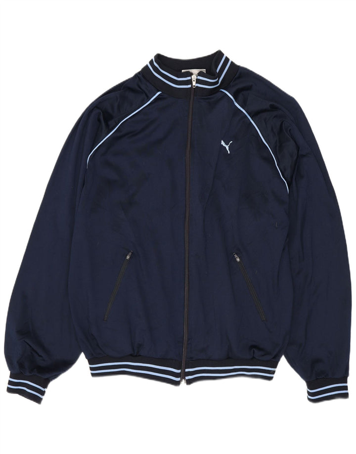 PUMA Veste de survêtement pour homme Taille L Bleu marine Polyester