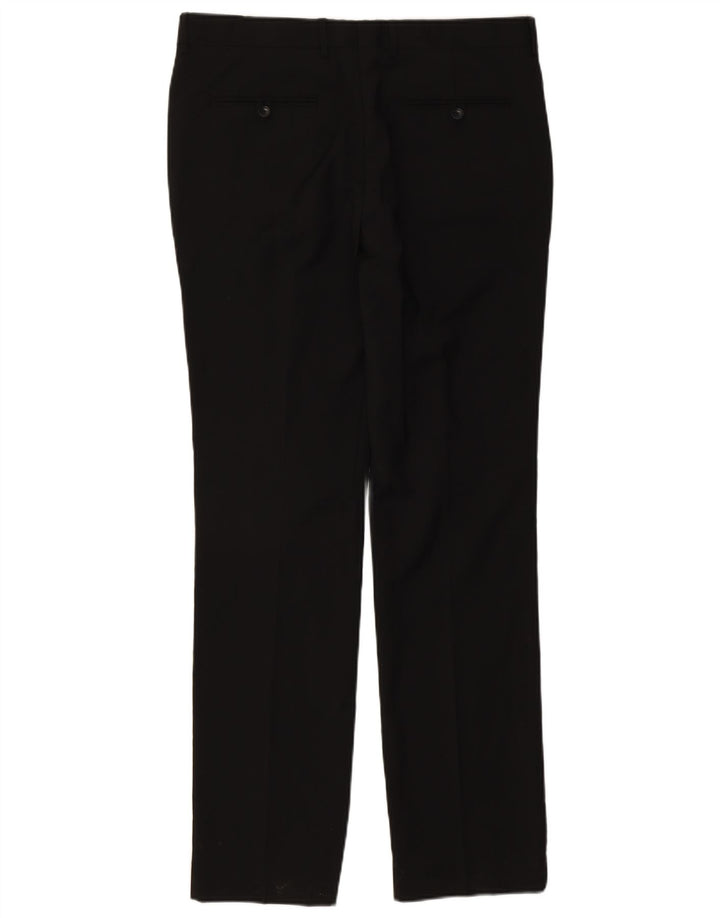 Zara Pantalon de costume slim pour homme EU 44 Large W34 L34 Noir Polyester