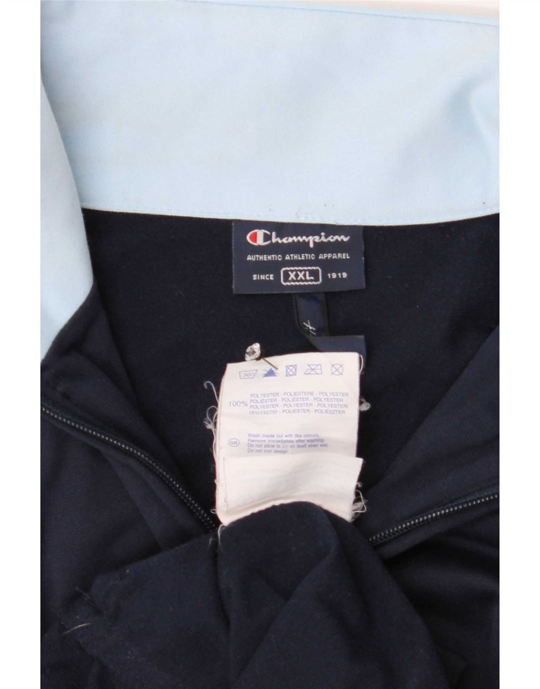Champion Veste de survêtement pour homme 2XL Bleu marine Polyester