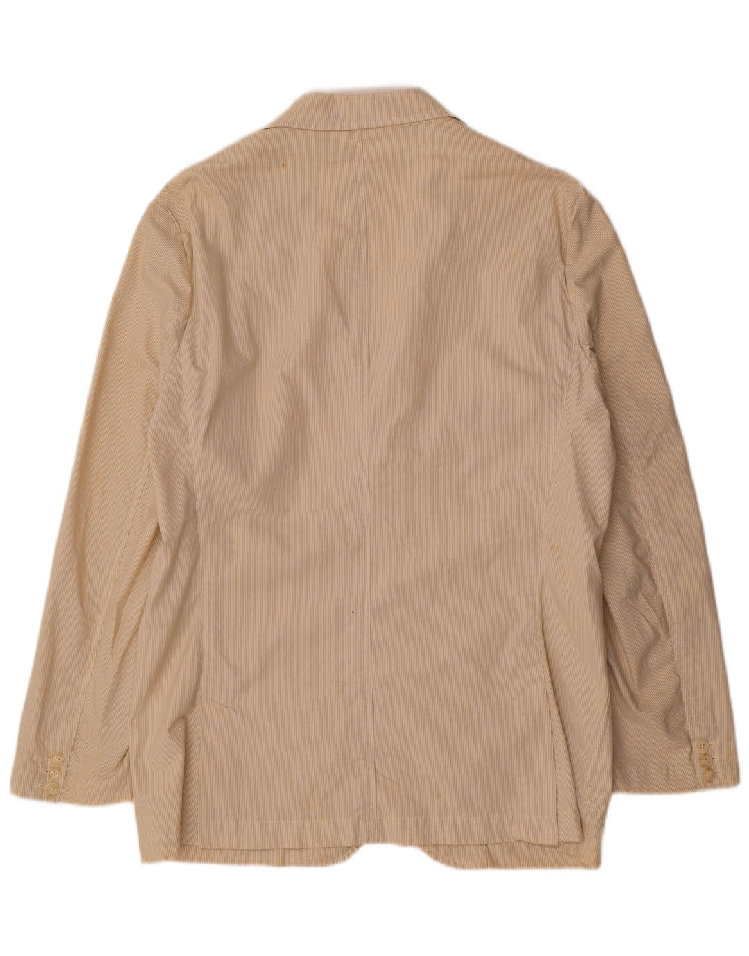 Trussardi Jeans Veste Blazer 2 Boutons Homme UK 38 Beige Moyen Rayure
