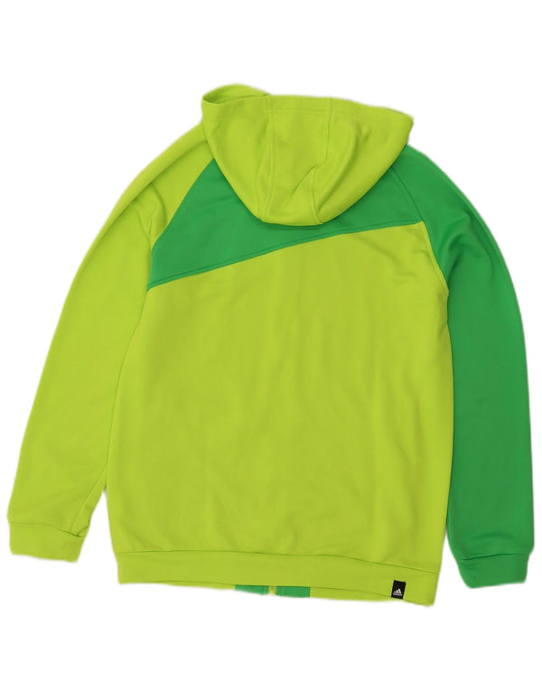 ADIDAS Pull à capuche zippé graphique pour garçon 13-14 ans Vert Colourblock