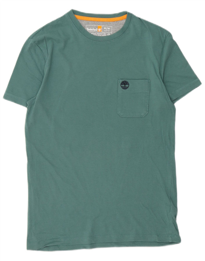 Timberland T-Shirt Slim Fit Homme Vert Moyen Coton