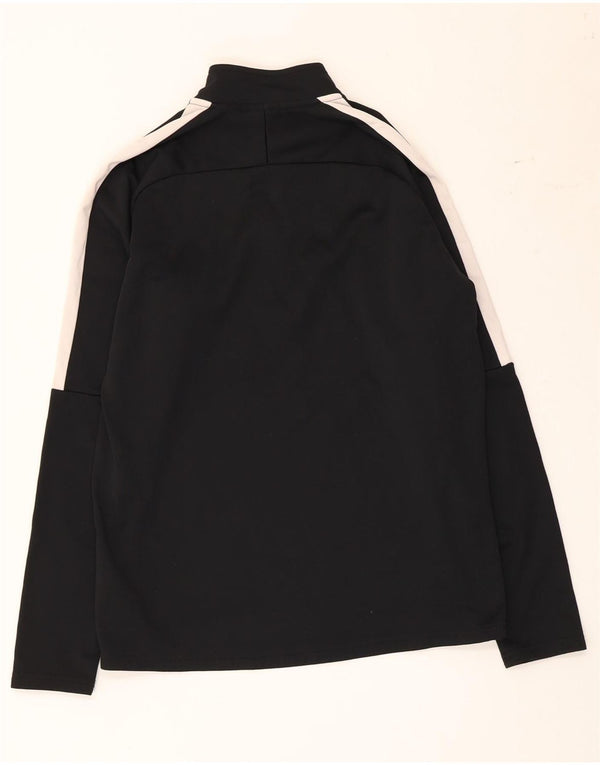 Haut de survêtement Nike Dri Fit Zip Neck pour homme, color block, noir moyen