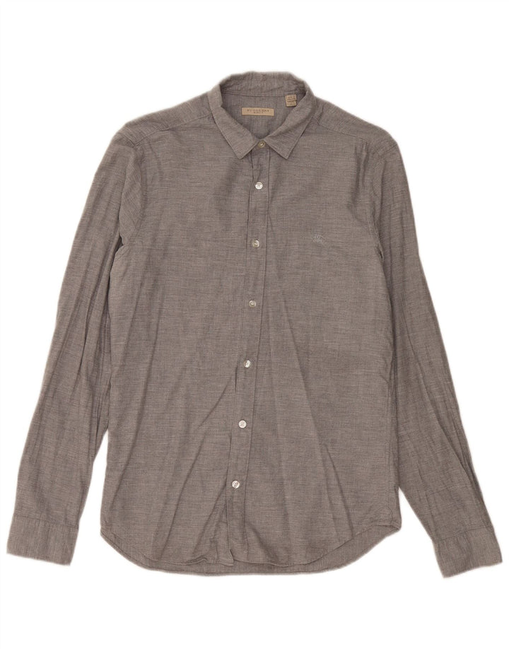 BURBERRY Chemise BRIT Homme Gris Moyen Coton