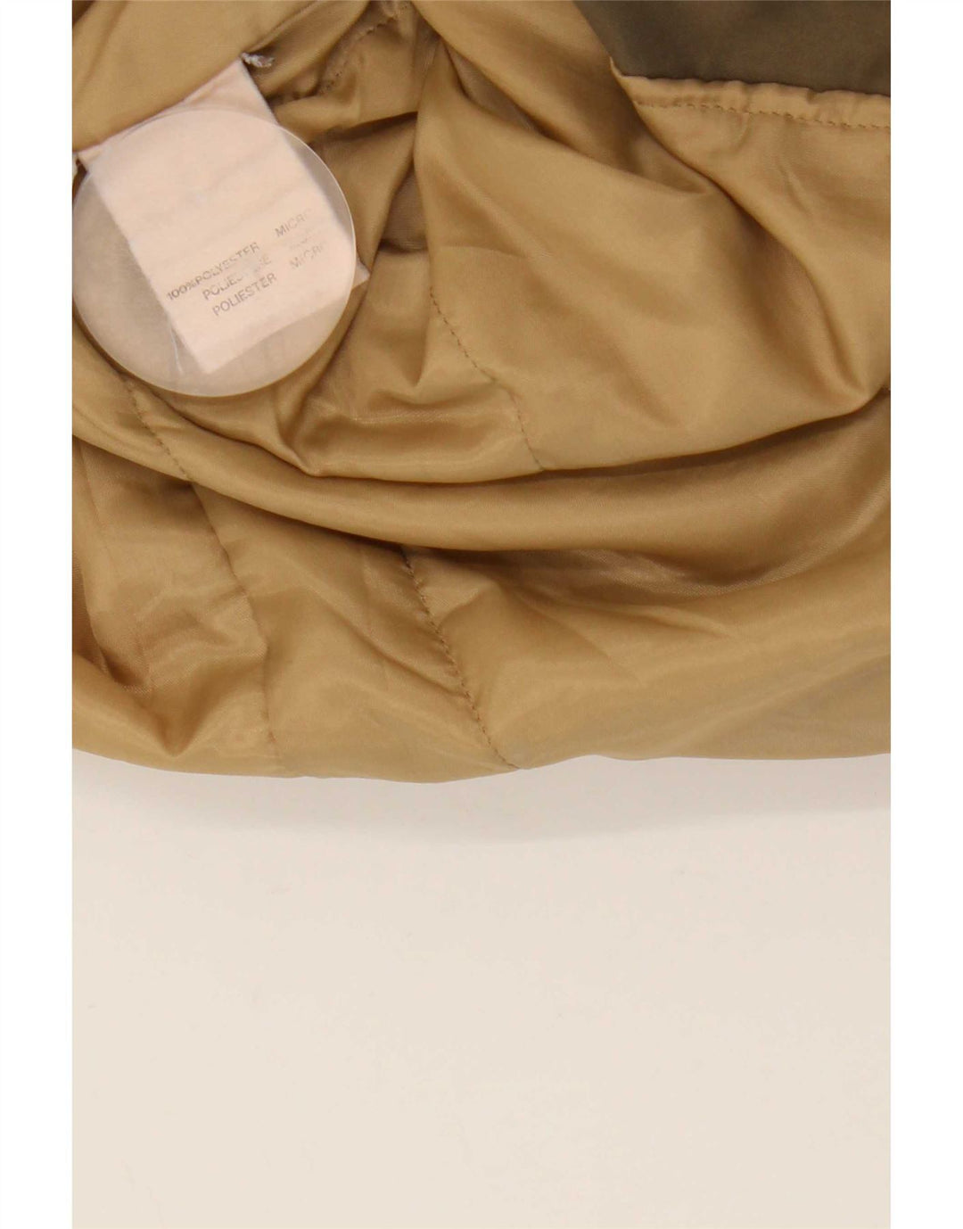 vintage Femme Manteau à capuche UK 14 Grand Polyester Kaki