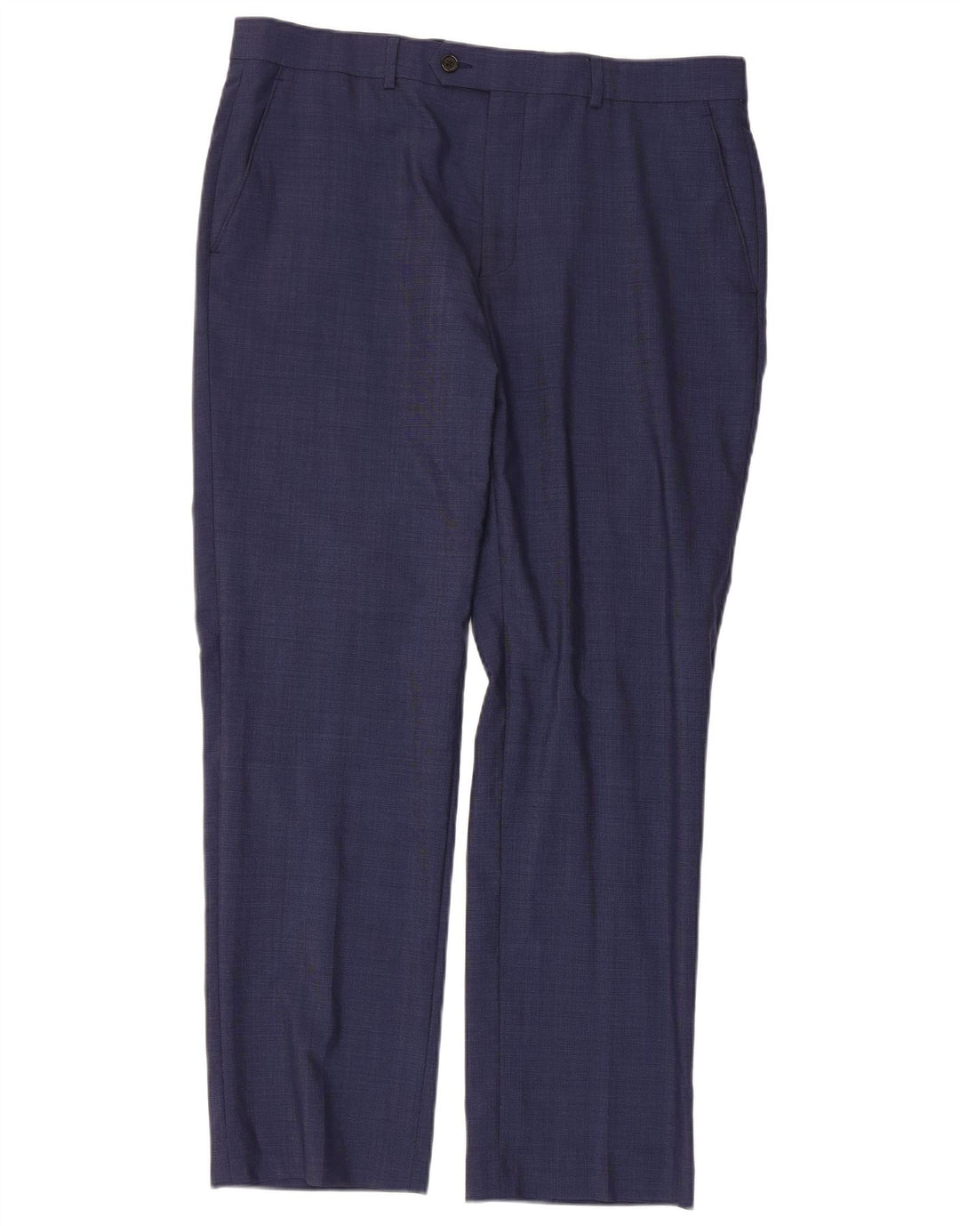 RALPH LAUREN Pantalon de Costume Droit Homme W34 L30 Bleu Marine Laine