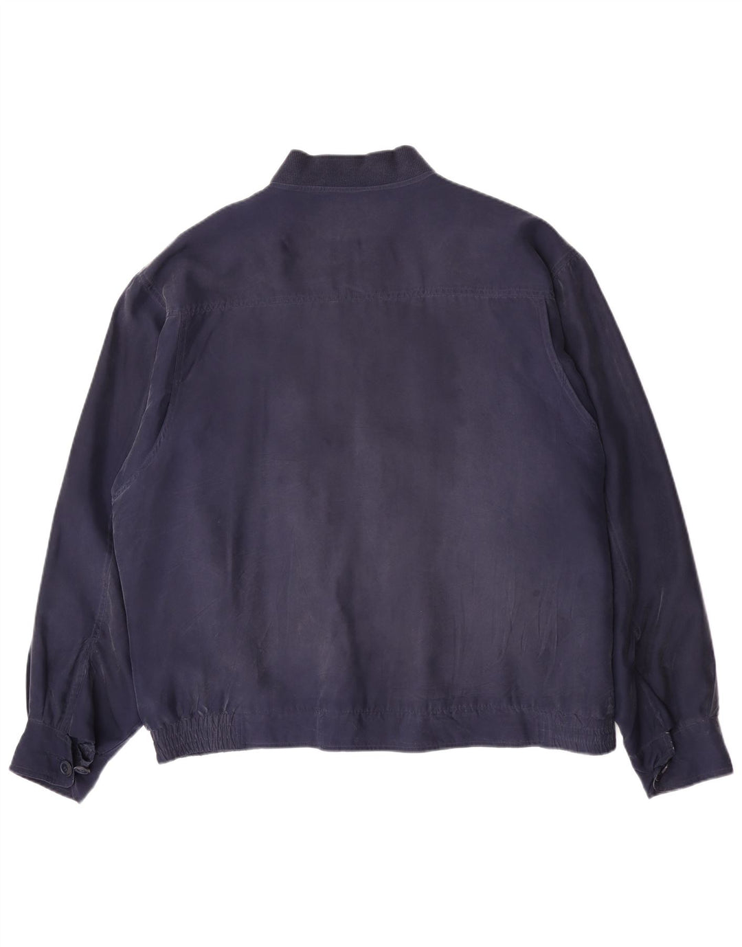 Leader Veste Bomber Homme UK 42 XL Bleu Marine Soie