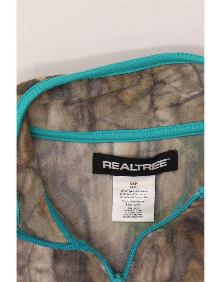 REALTREE Veste polaire pour femme US 4/6 Small Marron Colourblock