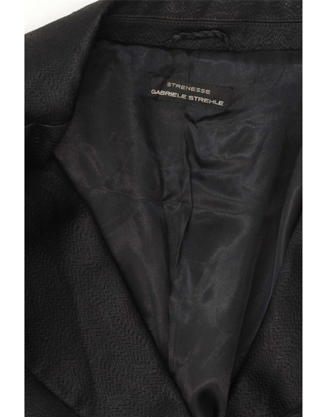 Strenesse Gabriele Strehle Manteau croisé pour femme UK 14 Noir moyen