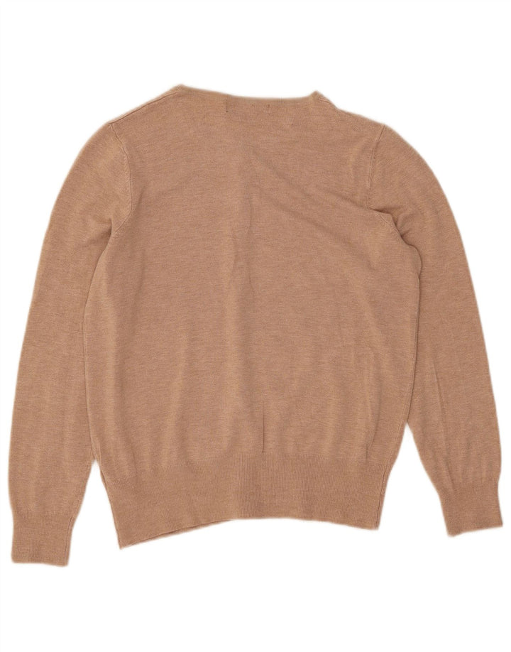 Marks & Spencer Pull Cardigan Femme UK 12 Viscose Beige Moyen
