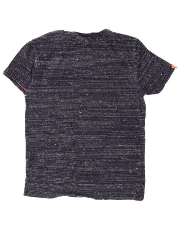 Superdry T-Shirt Top XS Bleu Moucheté Coton Homme