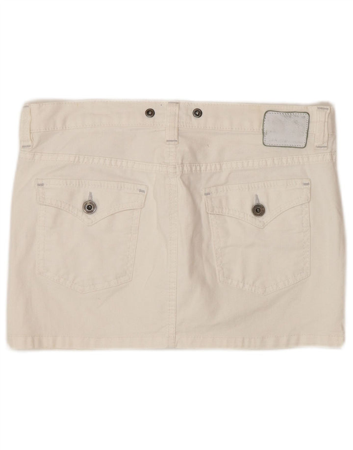 Calvin Klein Mini-jupe W27 en coton blanc cassé pour femme