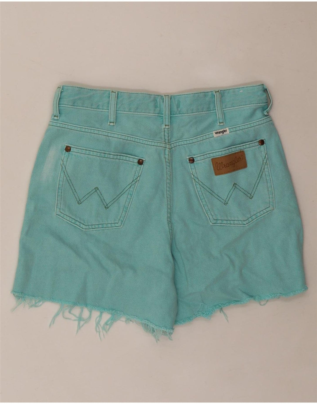 WRANGLER Short en Jean Femme W28 Coton Turquoise Moyen
