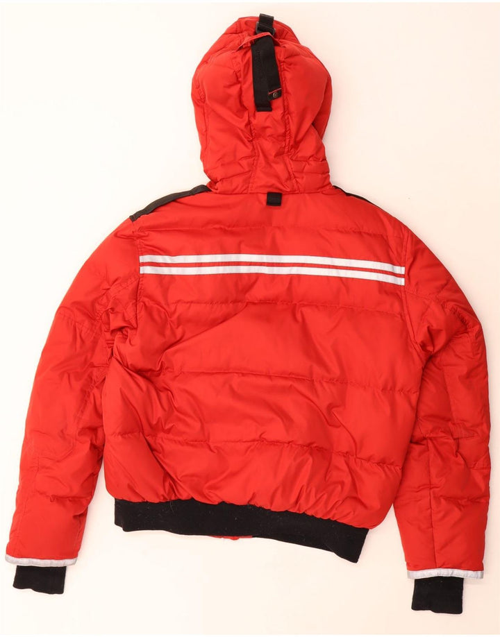 Museum Veste matelassée à capuche pour homme UK 38 Rouge moyen Polyester colour block