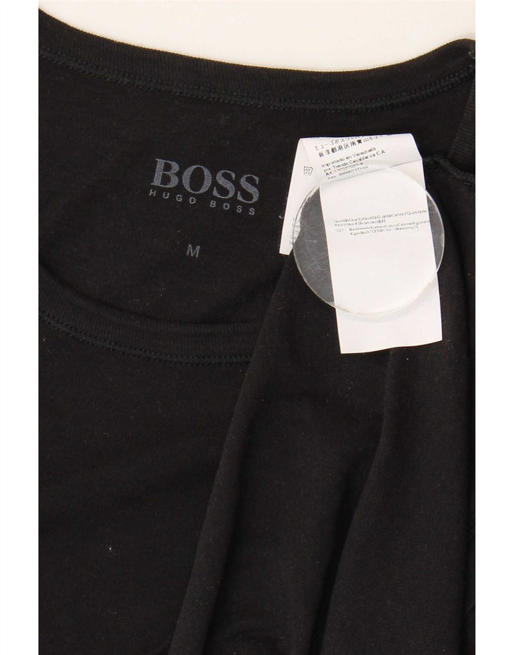 Hugo Boss Homme T-Shirt Top Coton Noir Moyen