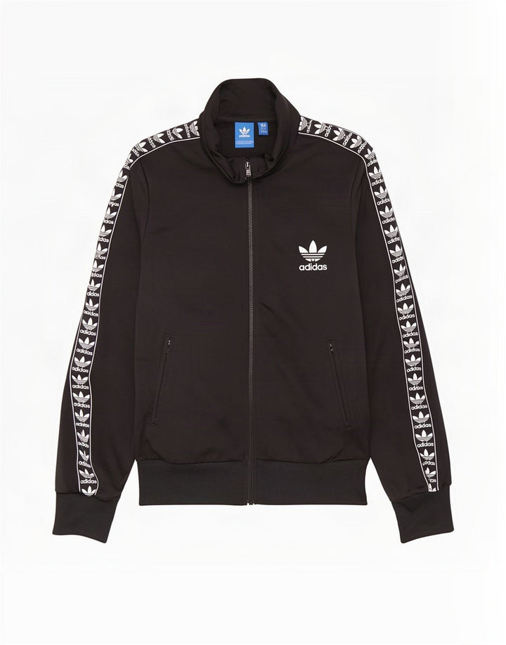 Adidas Veste de survêtement graphique pour femme UK 10 Petit Noir Polyester