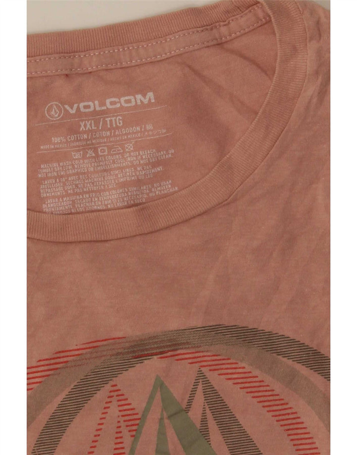 Volcom T-shirt graphique pour homme 2XL en coton rose