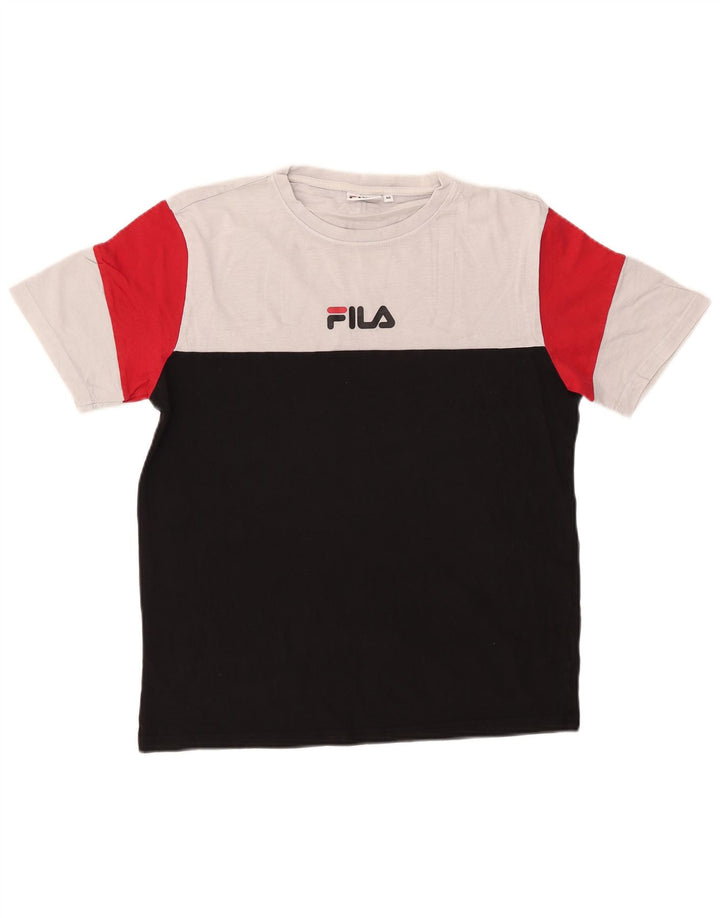 Fila T-Shirt Homme Noir Moyen Colourblock