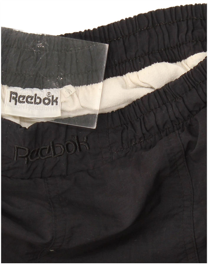 REEBOK Mens Tracksuit Trousers Joggers Medium Black