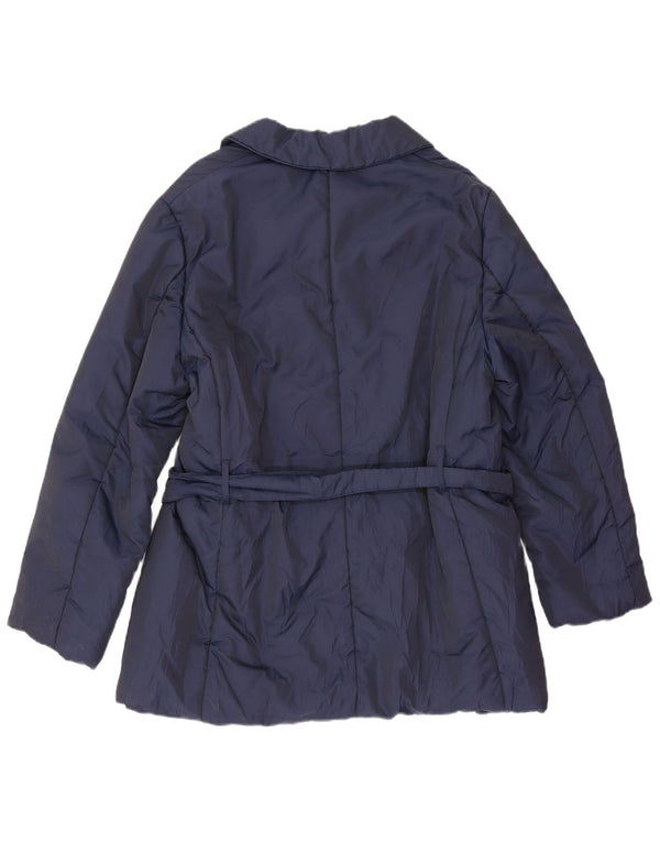 Max & Co. Trench-coat court à double boutonnage pour femme IT 46 Large Bleu marine