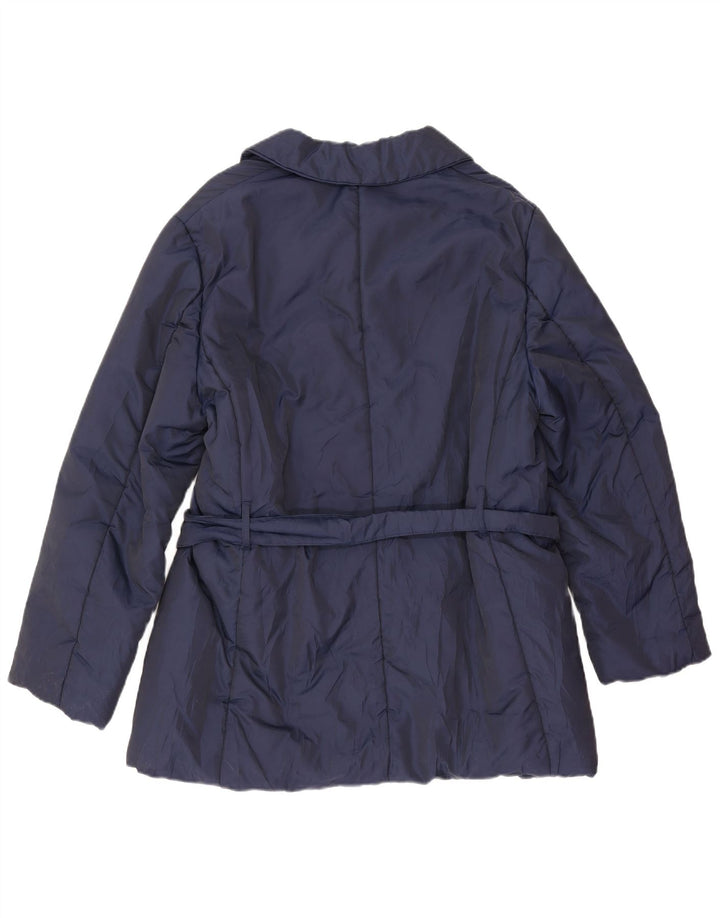 Max & Co. Trench-coat court à double boutonnage pour femme IT 46 Large Bleu marine
