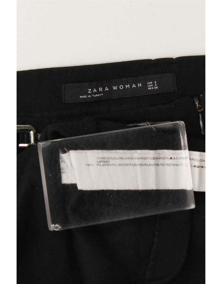 Zara Femme Mini Jupe Petit W27 Noir Polyester
