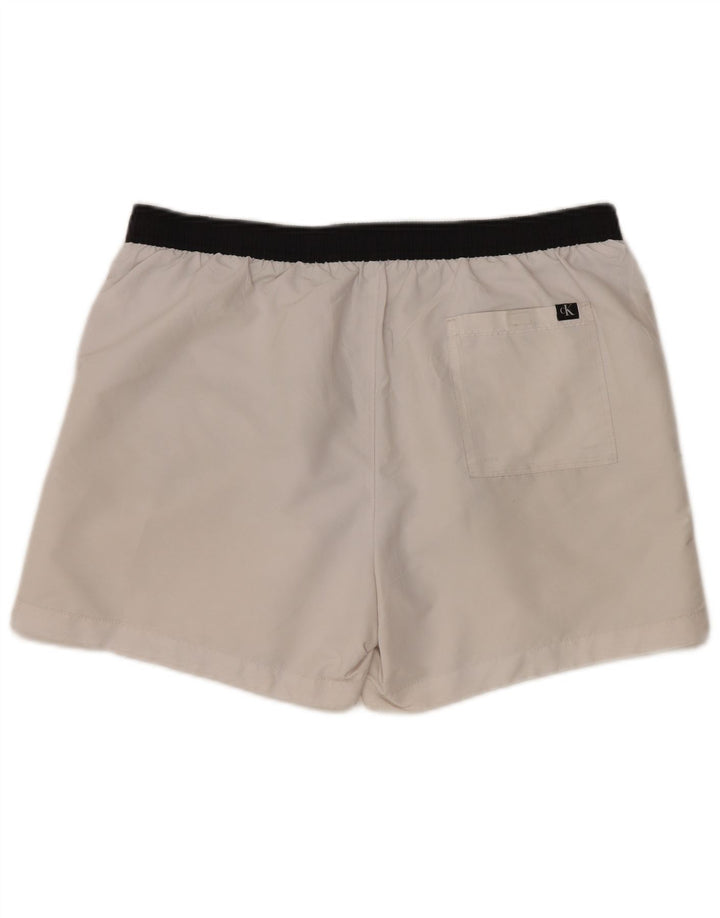 Calvin Klein Short de bain homme XL blanc polyester