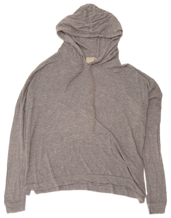 Zara Femme Trafaluc Pull à capuche surdimensionné UK 16 Large Gris Modal