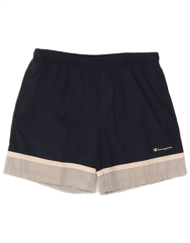 CHAMPION Short de Bain Homme Large Bleu Marine Colourblock