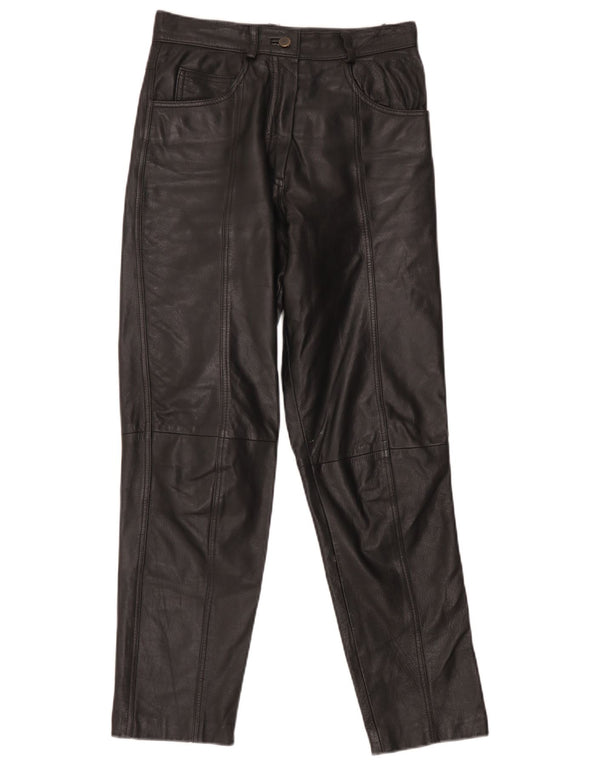 Together Pantalon en cuir taille haute pour femme UK 12 Medium W28 L29 Noir