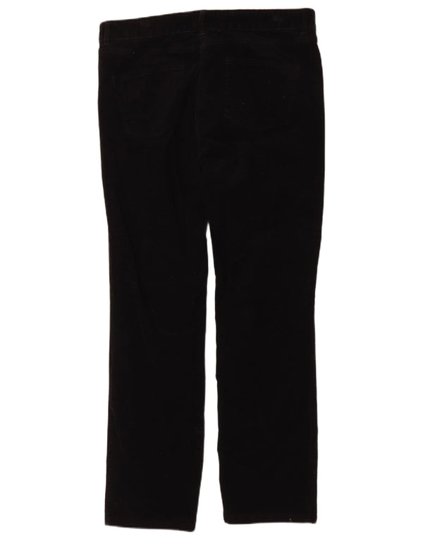 Marks & Spencer Pantalon droit en velours côtelé pour femme UK 16 Large W32 L29 Noir