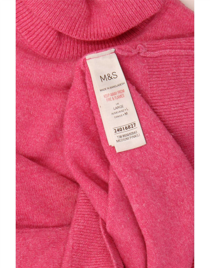 Marks & Spencer Pull surdimensionné à col roulé pour femme UK 16 Large Rose