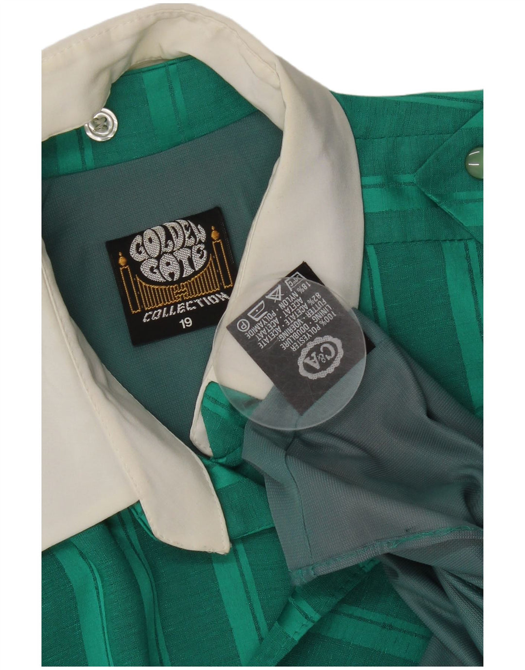 GOLDEN GATE Womens 3/4 Sleeve Maxi Dress UK 10 Small Green Striped