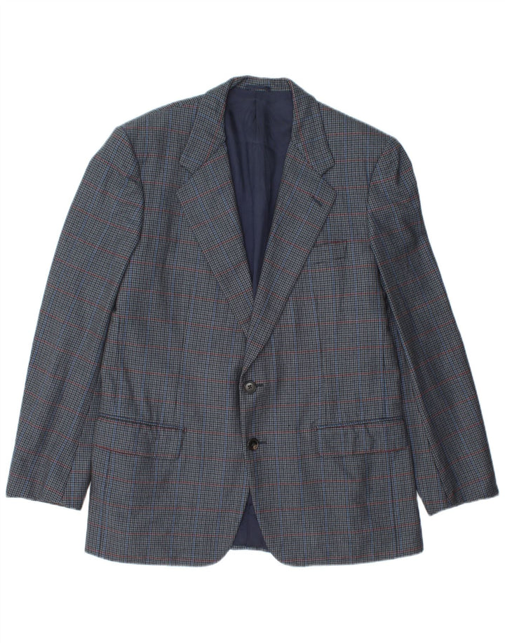 Burberrys Veste Blazer Homme IT 48 Laine Pied-de-Poule Bleu Marine Moyen