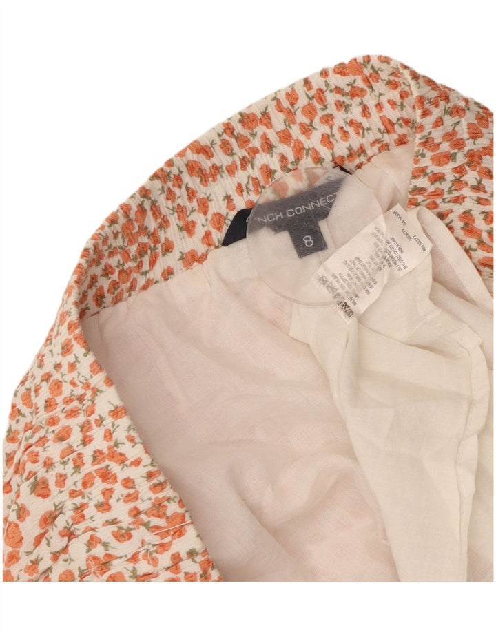 FRENCH CONNECTION Jupe trapèze pour femme US 8 Medium W30 Orange Floral