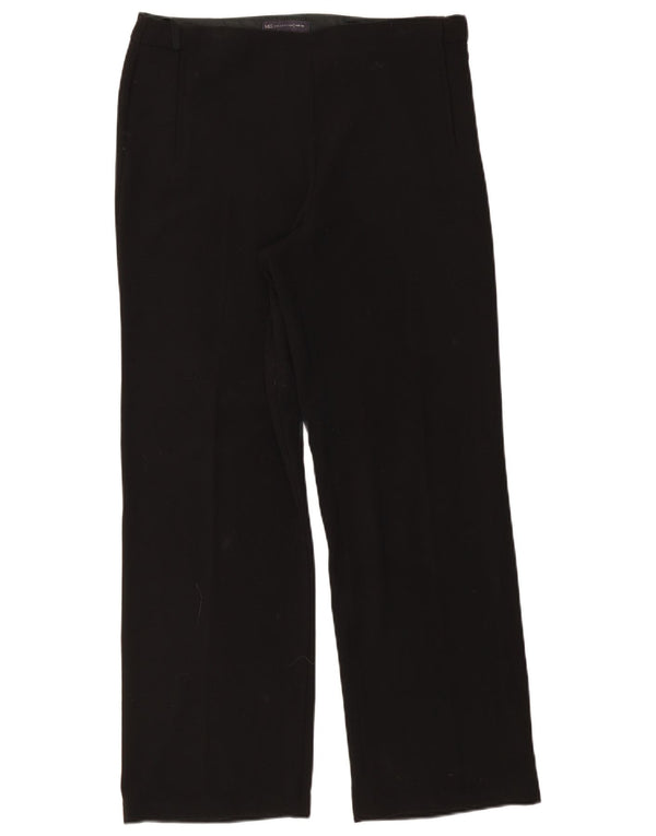 Marks & Spencer Pantalon décontracté à jambe large pour femme UK 14 Large W32 L30 Noir