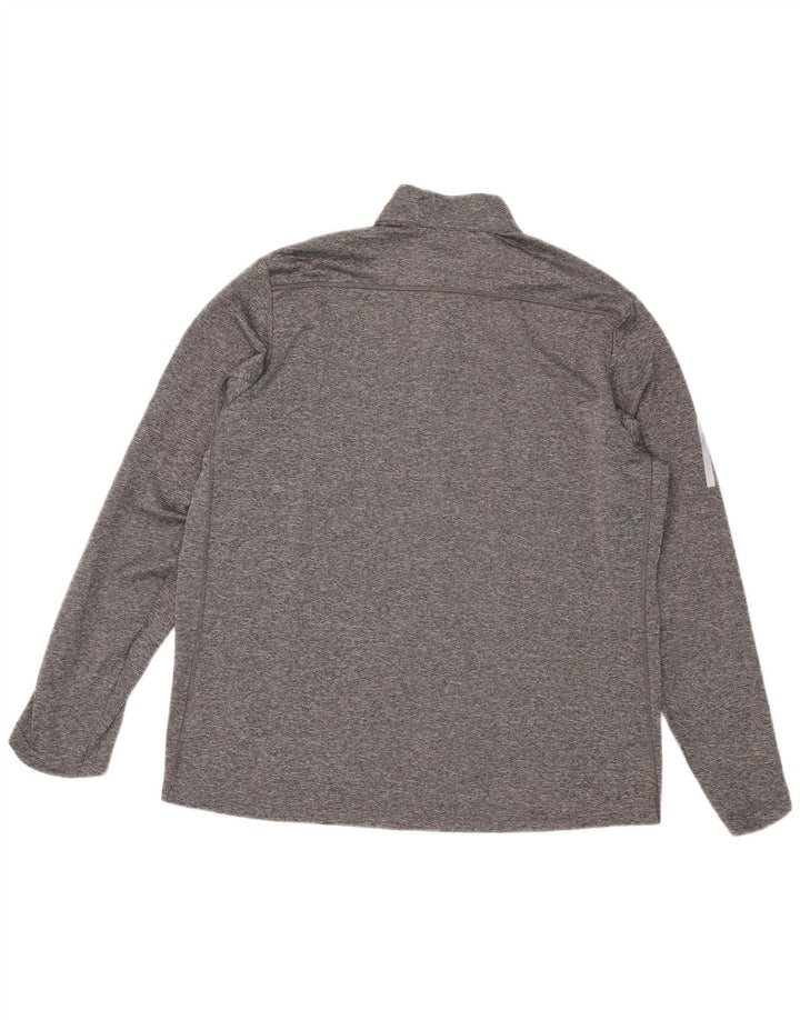 Adidas Hommes Aeroready Zip Neck Pull Survêtement Top XL Gris Moucheté
