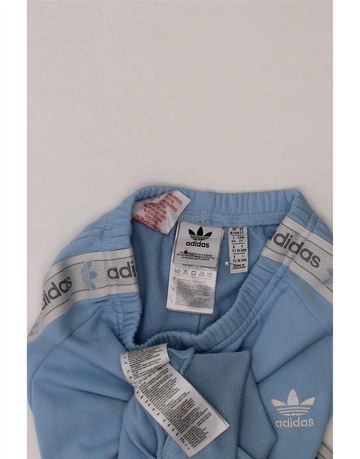 ADIDAS Baby Boys Graphic Full Tracksuit 18-24 Months Blue Colourblock