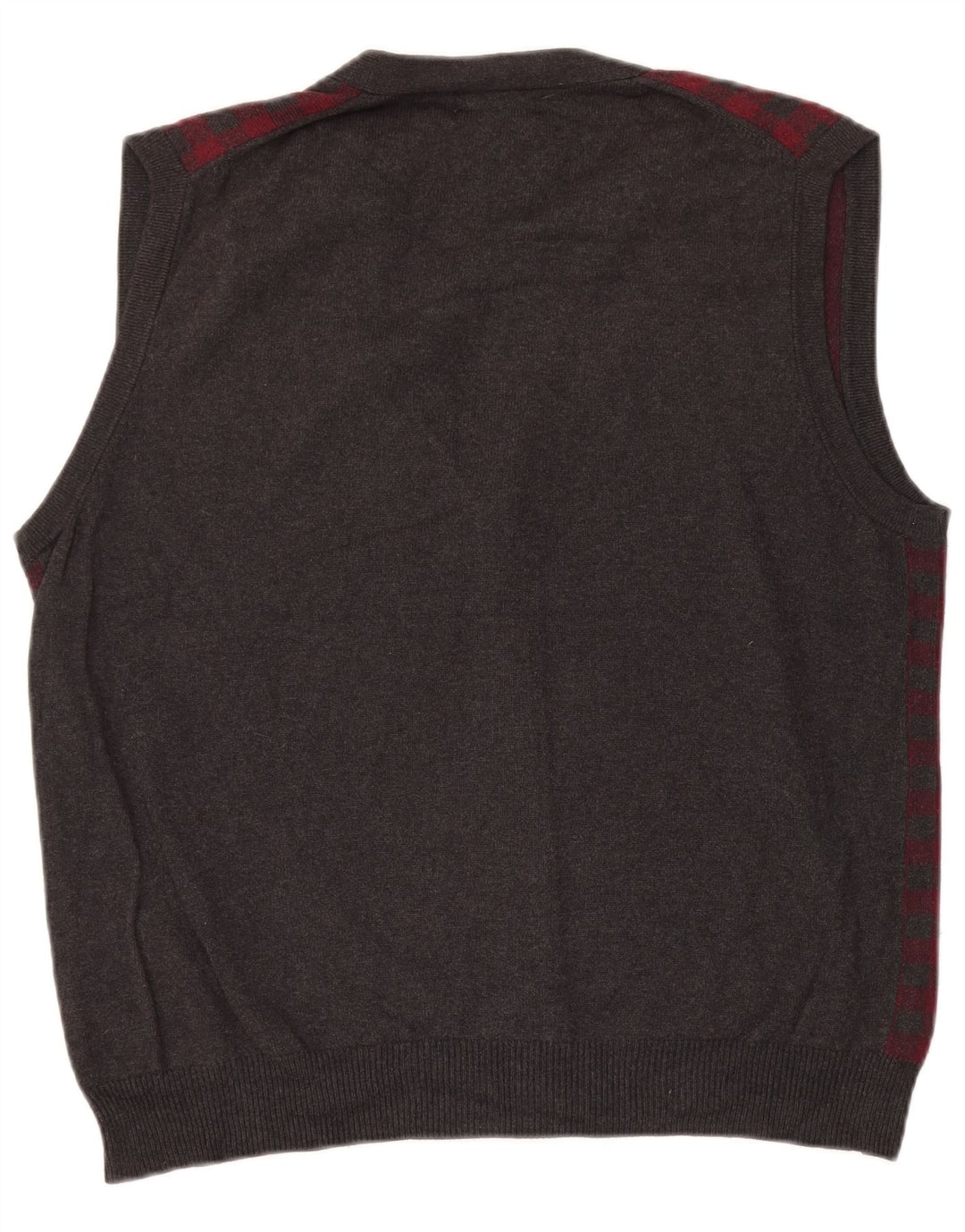 Nautica Cardigan sans manches pour homme en coton vichy gris Taille L