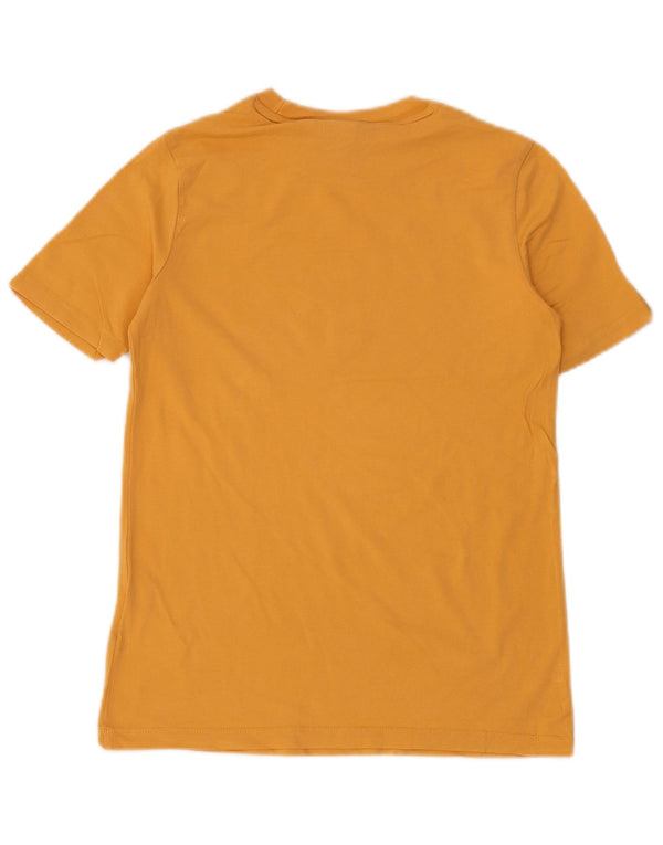 Adidas T-shirt graphique pour femme UK 10 Petit coton jaune