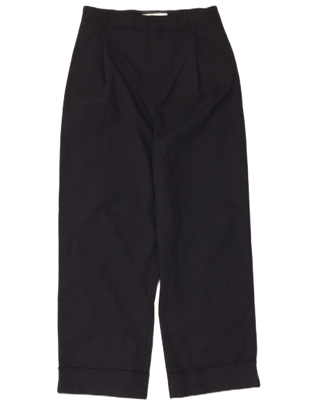 Pantalon Chino Taille Haute Pour Femme ZARA Small W26 L27 Bleu Marine