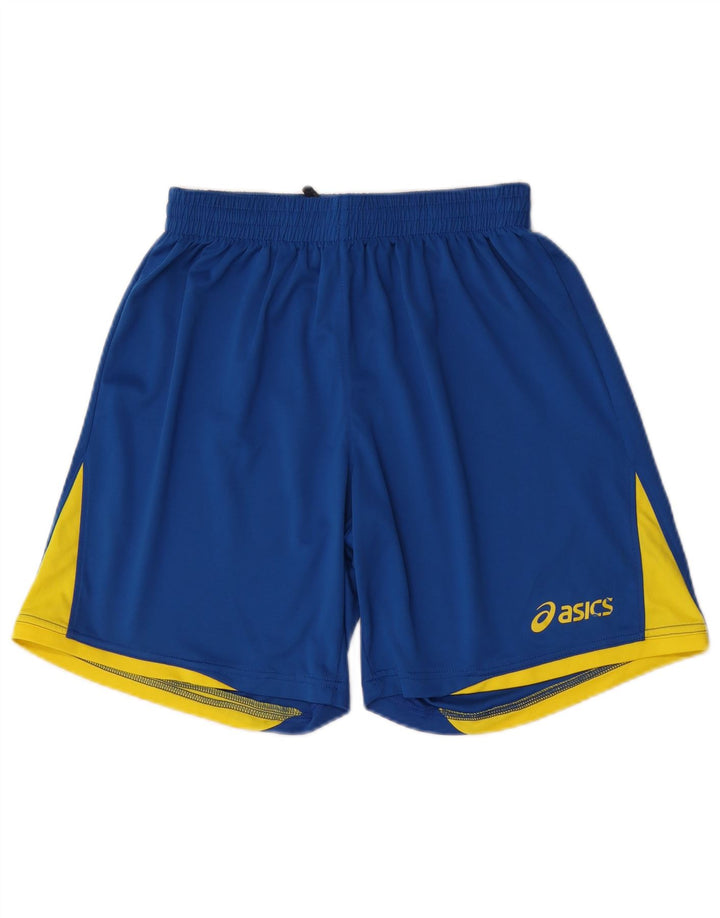 Asics Short de Sport Garçon 11-12 Ans Grand Bleu Colorblock Polyester