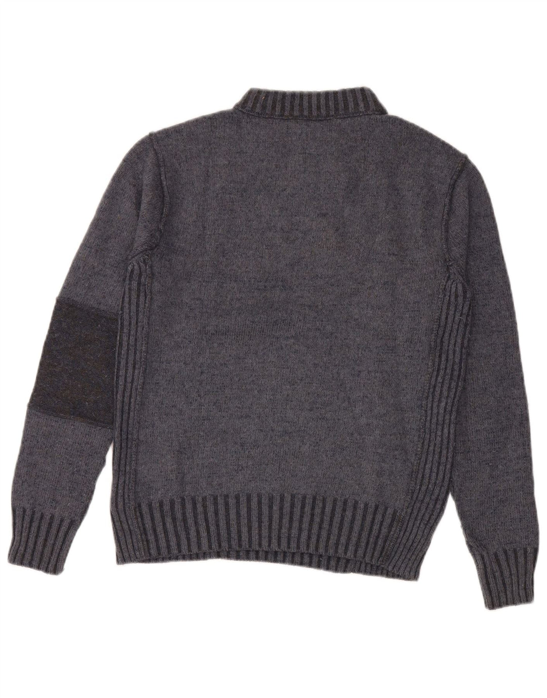 Zara Pull à col rond pour homme en laine color block gris moyen
