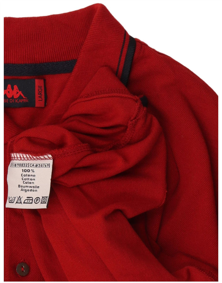 Kappa Polo Homme Grand Rouge Coton