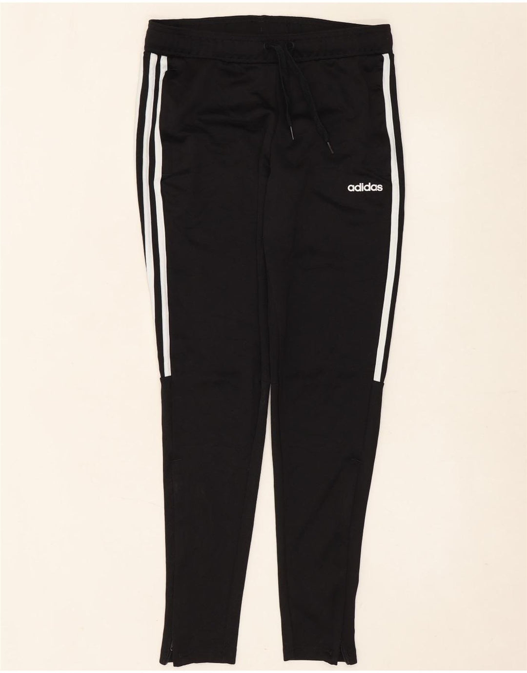 Adidas Pantalon de survêtement pour femme UK 8/10 Small Noir Polyester
