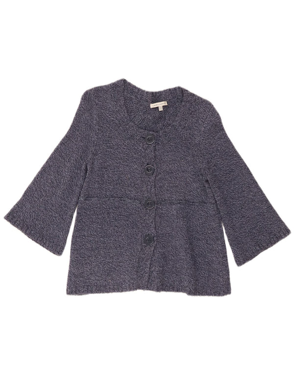 Laura Ashley Pull Cardigan pour Femme UK 14 Grand Bleu Marine Moucheté